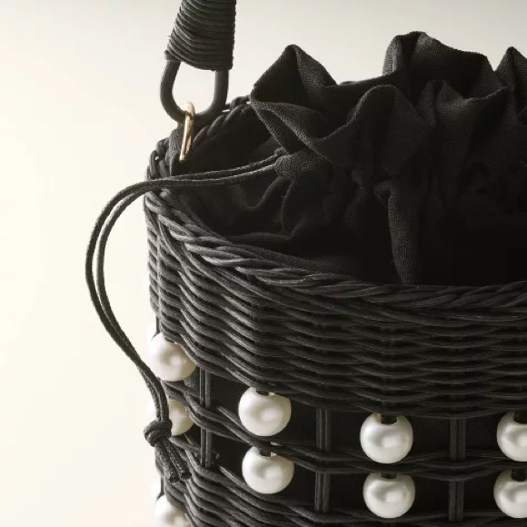 Pearl Embellished Basket Bucket Bag - kate spade new york x Target Black - Picture 4 of 6
